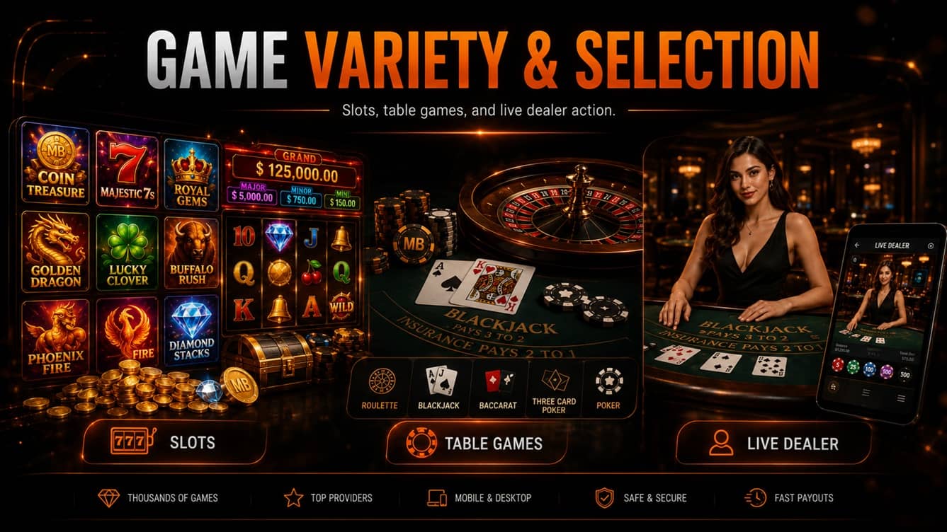 Mybookie Casino Game Selection